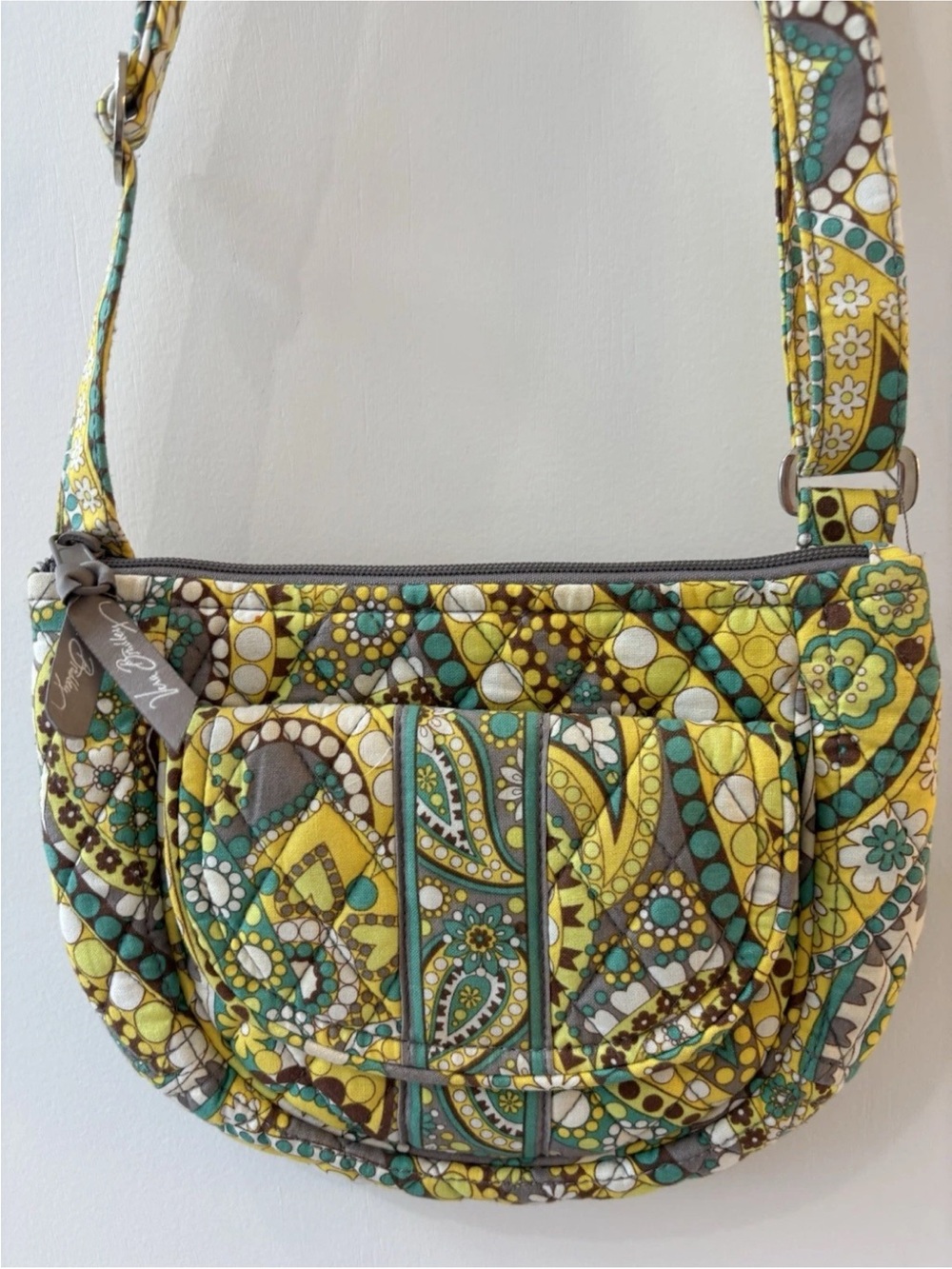 Vera Bradley Quilted Crossbody Bag Paisley Boho Cottagecore Purse